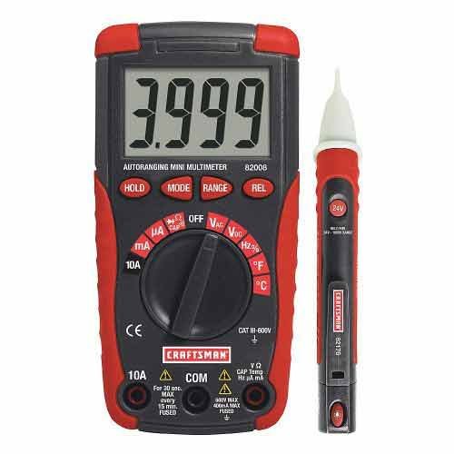 craftsman autoranging multimeter 82029 manual