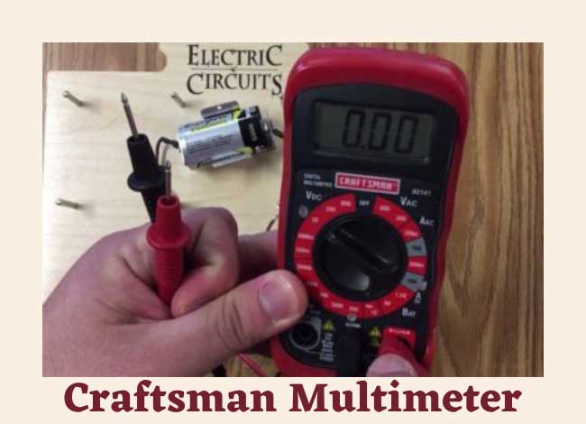 Battery NEW Craftsman 8 Function Digital Multimeter AC DC Volt Ohms Tester LCD 